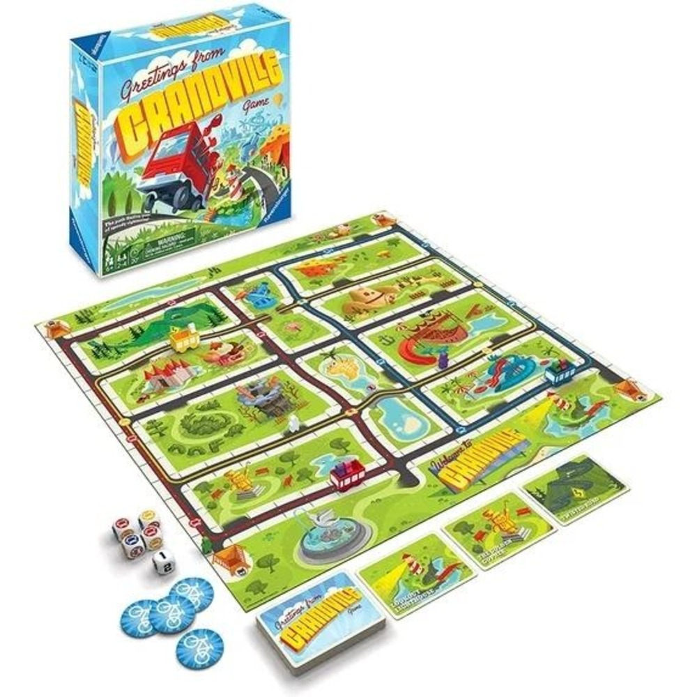 Ravensburger Greetings from Grandville Board Game Path-Finding Sightseeing Race
